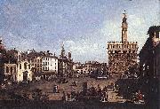 Bernardo Bellotto Piazza della Signoria a Firenze oil